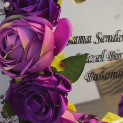 Aynalı Işıklı Kelebek Buket – Sevgiliye Özel Hediye, LED Ayna Buket, Romantik Sürpriz Hediyesi